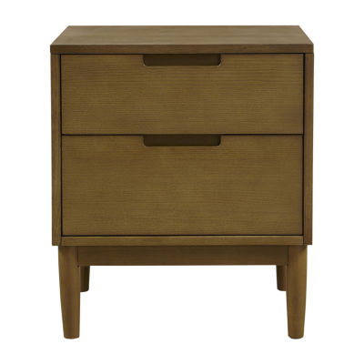 INK+IVY Mallory Bedroom Collection 2Drawer Nightstand, Color Brown