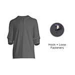 St. John's Bay Waffle Dexterity Mens Henley Neck Long Sleeve Easy-on + Easy-off Adaptive Regular Fit Thermal Top