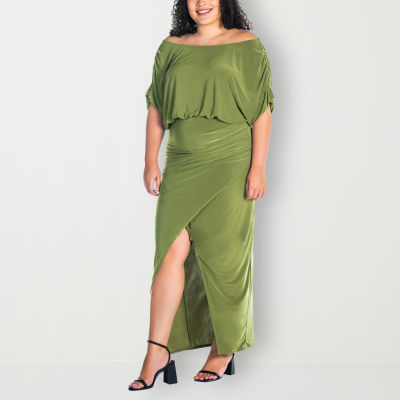 24seven Comfort Apparel Plus Long Sleeve Maxi Dress - JCPenney