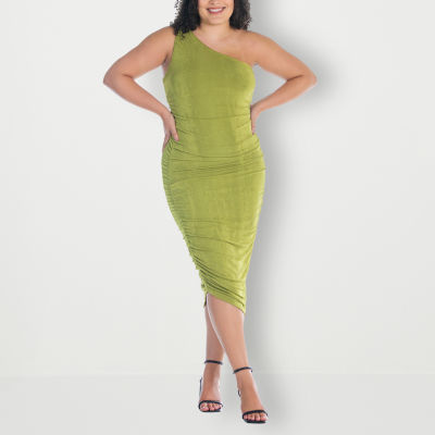 24seven Comfort Apparel Plus Sleeveless Midi Bodycon Dress