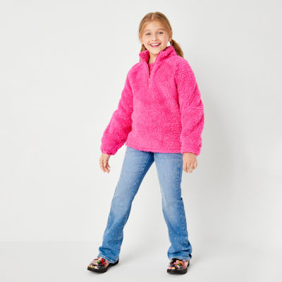 Thereabouts Little & Big Girls Long Sleeve Quarter-Zip Pullover