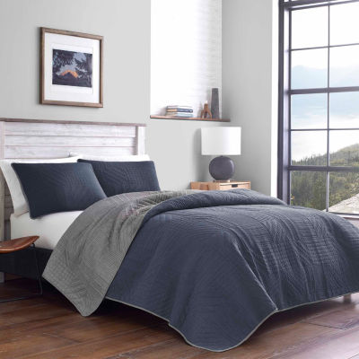 Eddie Bauer Hidden Lake Plaid Reversible Quilt Set