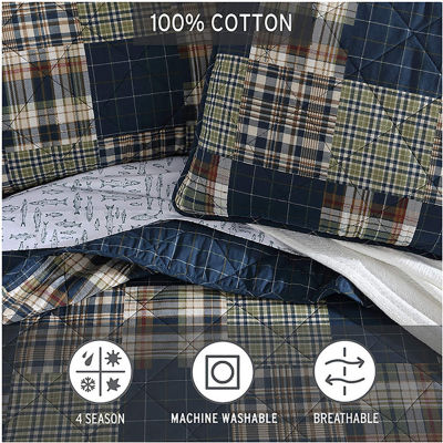 Eddie Bauer Madrona Plaid Quilt Set