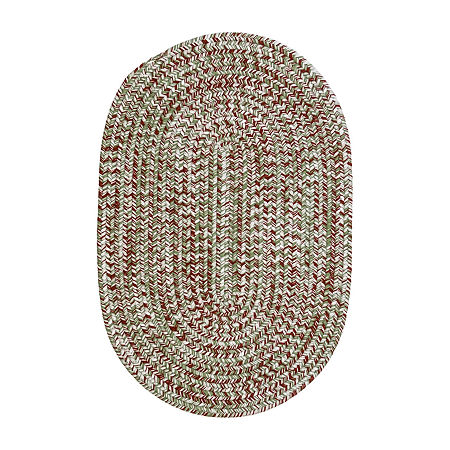 Colonial Mills Christmas Tweed Reversible Indoor Outdoor Oval Accent Rug, One Size, Green