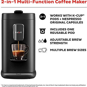 Coffee Machine for Nespresso, 3-in-1 Coffee Maker for Nespresso, K-Cup Pod  and Ground Coffee, Coffee and Espresso Machine Combo Compatible with 19 Bar  Pressure Pump, Removable Water Reservoir 