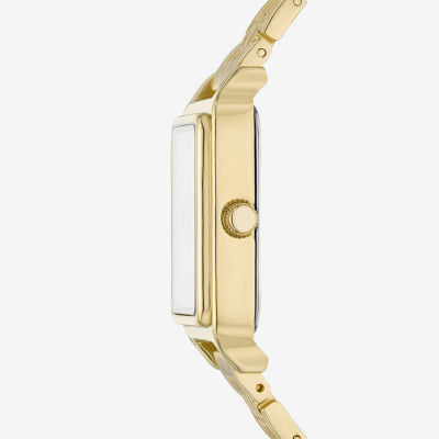 Geneva Womens Crystal Accent Gold Tone Bracelet Watch Fmdjm300