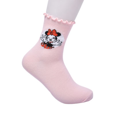 Womens 2 Pair Minnie Mouse Crew Socks