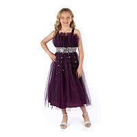 Speechless Big Girls Sleeveless Fit + Flare Dress, 7, Purple