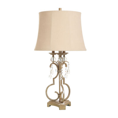 Stylecraft 18 W Silver & Clear Table Lamp