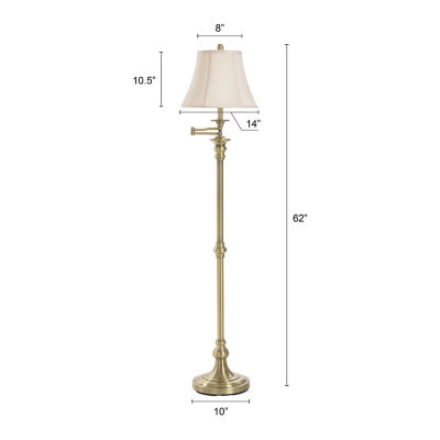 Stylecraft 14 W Antique Brass Floor Lamp