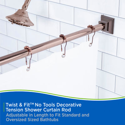 Kenney Shower Rods Rust Resistant Adjustable Shower Curtain Rod