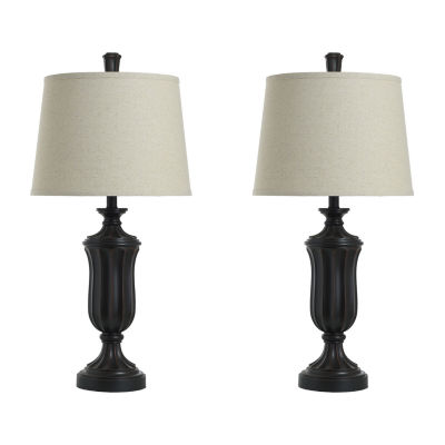 Stylecraft Wood 2-pc. Lamp Set