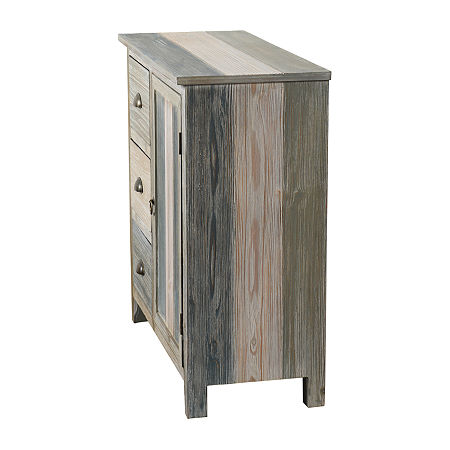 Sanibel 3 Drawer And Door Wooden Accent Cabinet, One Size, Blue