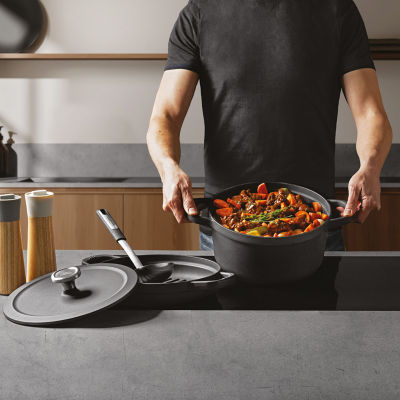 BergHOFF Leo Graphite 4-pc. Cast Iron Cookware Set, Color: Black