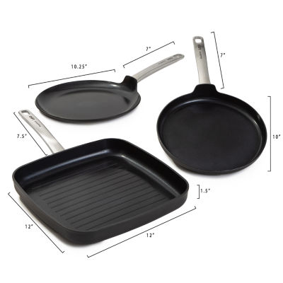 BergHOFF Leo Graphite 3-pc. Aluminum Non-Stick Cookware Set