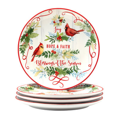 Certified International Santa'S Secret 4-pc. Dishwasher Safe Earthenware Dinner Plate