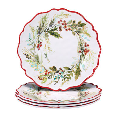 Certified International Snowman Greetings 4-pc. Dishwasher Safe Earthenware Dinner Plate