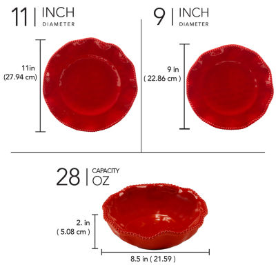 Certified International Perlette 12-pc. Melamine Dinnerware Set