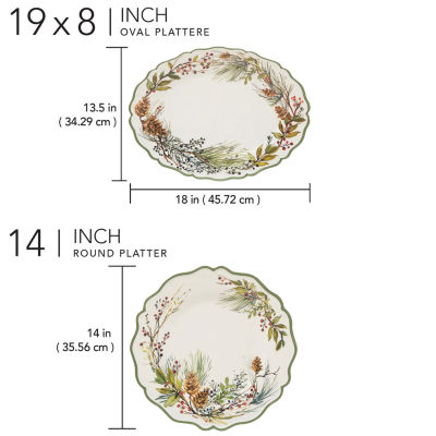 Certified International Winter's Forest Melamine Serving Platter