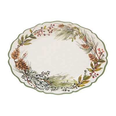 Certified International Winter's Forest Melamine Serving Platter