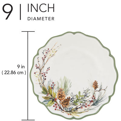 Certified International Winter Forest 4-pc. Melamine Salad Plate