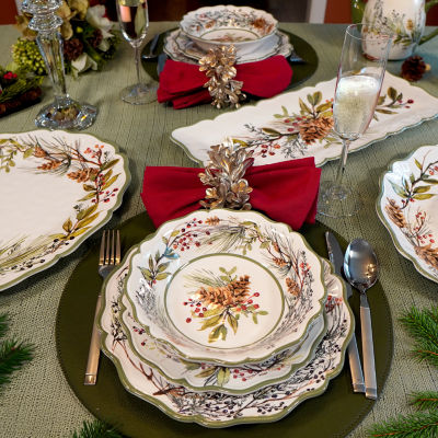 Certified International Winter's Forest 12-pc. Melamine Dinnerware Set