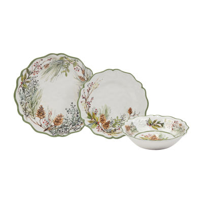 Certified International Winter's Forest 12-pc. Melamine Dinnerware Set