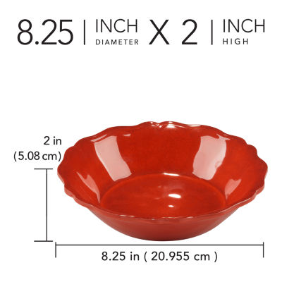 Certified International Red Crackle 4-pc. Melamine Ice Cream Bowl