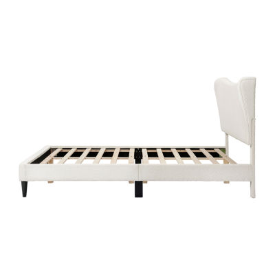 Lumi Wingback Upholstered Queen Bed