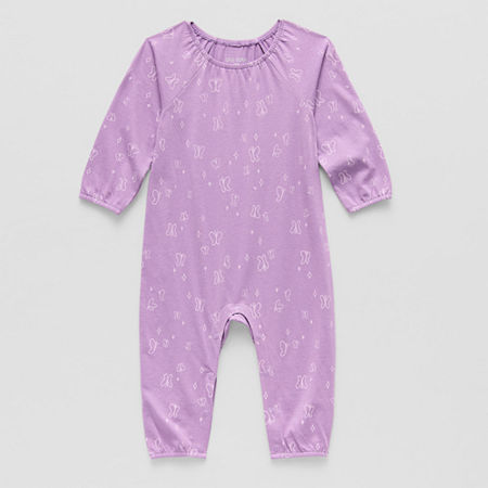 Okie Dokie Baby Girls Long Sleeve Jumpsuit, 24 Months, Purple