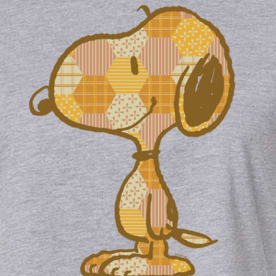 Womens Crew Neck Short Sleeve Snoopy Graphic T-Shirt