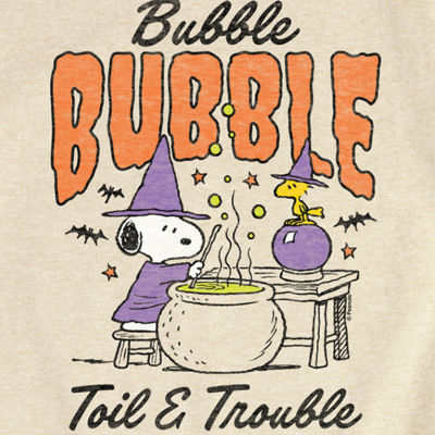 Little & Big Kid Girls Crew Neck Short Sleeve Snoopy Graphic T-Shirt