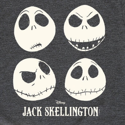 Disney Collection Boys Crew Neck Short Sleeve Nightmare Before Christmas Graphic T-Shirt