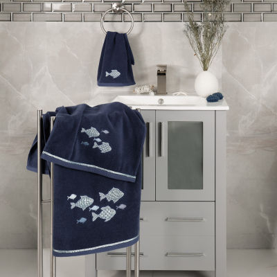 Linum Home Textiles Figi 2-pc. Embellished Fingertip Towel