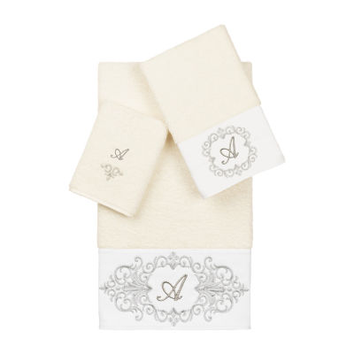 Linum Home Textiles Monica Silver Embellished -pc. Bath Towel Set