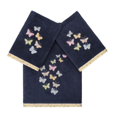 Linum Home Textiles Mariposa Embellished 3-pc. Bath Towel Set