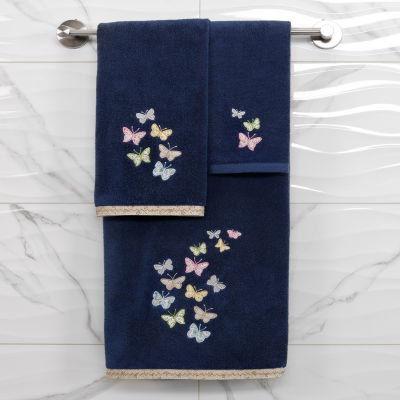Linum Home Textiles Mariposa Embellished 3-pc. Bath Towel Set