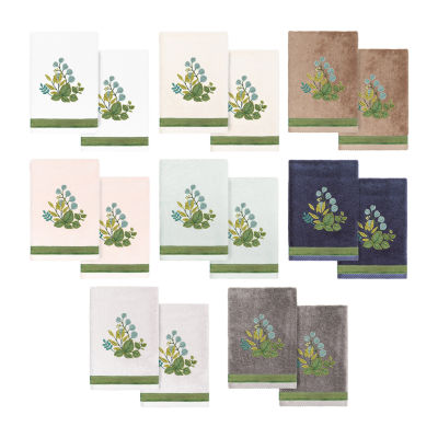 Linum Home Textiles Botanica 2-pc. Embellished Hand Towel