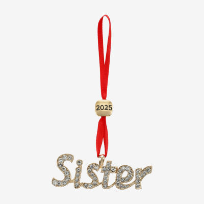 Monet Jewelry Gold Tone Sister Christmas Ornament