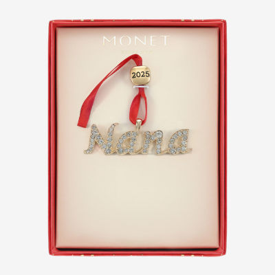 Monet Jewelry Gold Tone Nana Christmas Ornament
