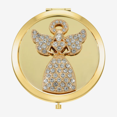 Monet Jewelry Gold Tone Gold Tone Angel Compact Mirror