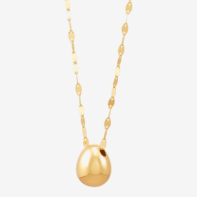 Made in Italy Womens 14K Gold Heart 18 Inch Pendant Necklace