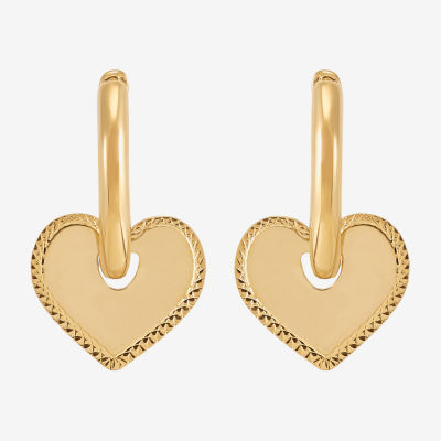 Gold Addiction Womens 10K Gold Hoop Earrings