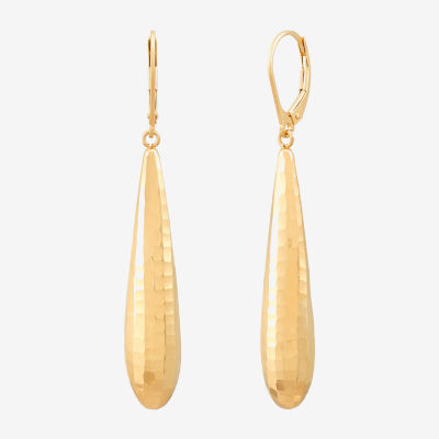 Made in Italy Womens 14K Gold Drop Earrings