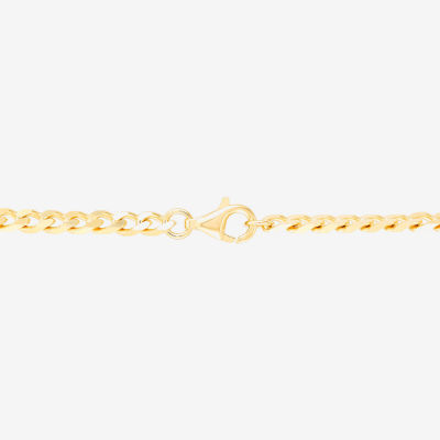 Silver Addiction Womens 14K Gold Over Silver 18 Inch Curb Chain Necklace