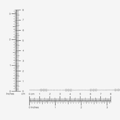 Made in Italy Womens Sterling Silver 9 Inch Solid Cable Heart Chain Bracelet