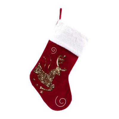 Northlight 20" Reindeer And Snowflake Sequin Christmas Stocking