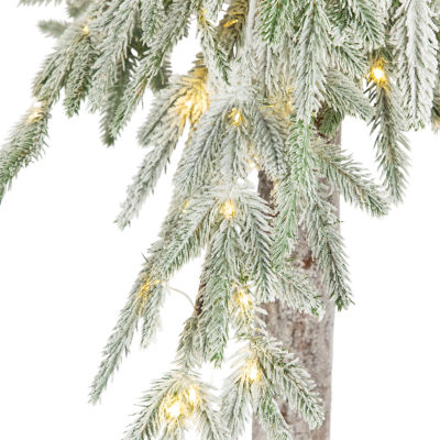 Northlight 6ft Prelit Alpine Flocked Artificial 6 Foot Pine Christmas Tree