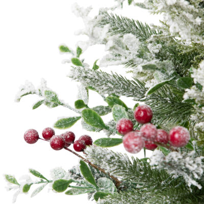 Northlight 24" Flocked Balsam Pine Artificial Mini In Burlap Base 2 Foot Flocked Pine Christmas Tree