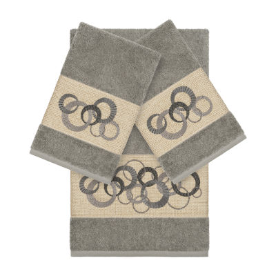 Linum Home Textiles Annabelle Embellished 3-pc. Bath Towel Set